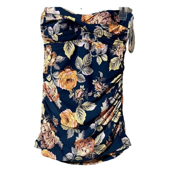 Nwt JANTZEN Women's Blue Vamp Tapestry One Piece Swim Dress Size 10 - Picture 3 of 10